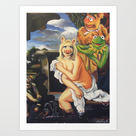 Miss Piggy and the Elders Art Print