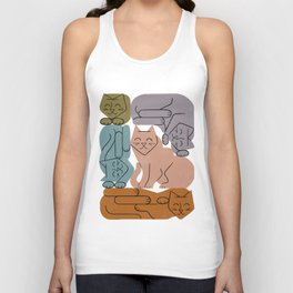 Stack of Cats No. 3 Unisex Tank Top
