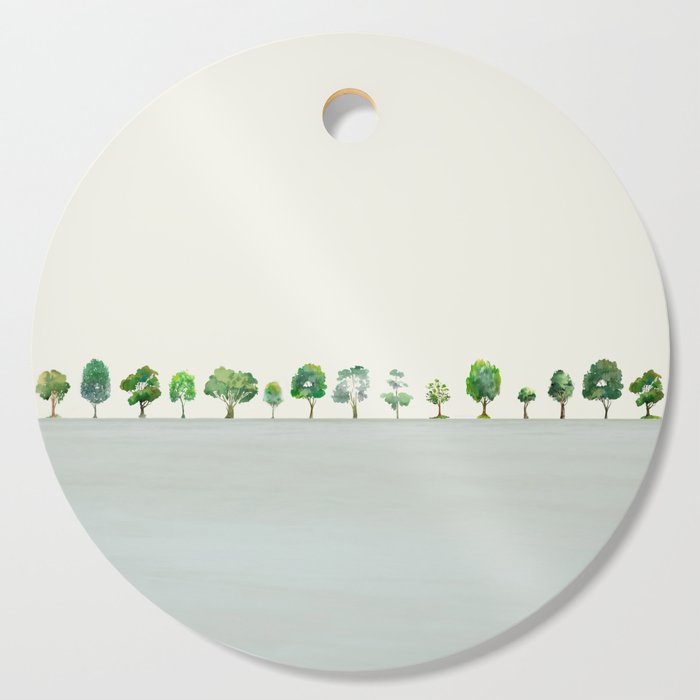 A Row Of Trees Cutting Board