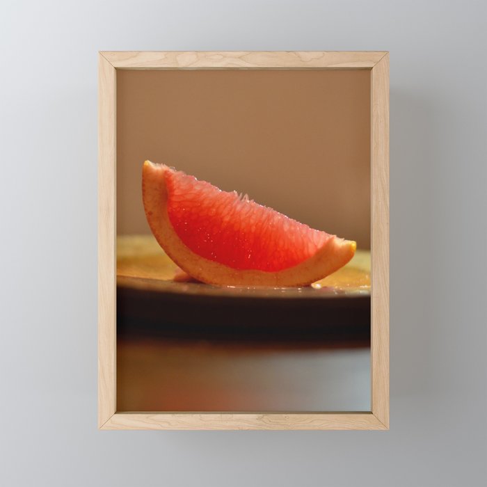grapefruit slice Framed Mini Art Print