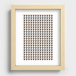 Pantone Hazelnut Hexagon, Cube Pattern Optical Illusion Recessed Framed Print