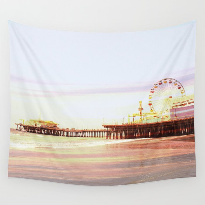 Santa Monica Pier Sunrise Wall Tapestry