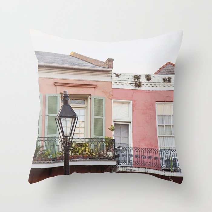 New Orleans Golden Hour in the Quarter Throw Pillow
