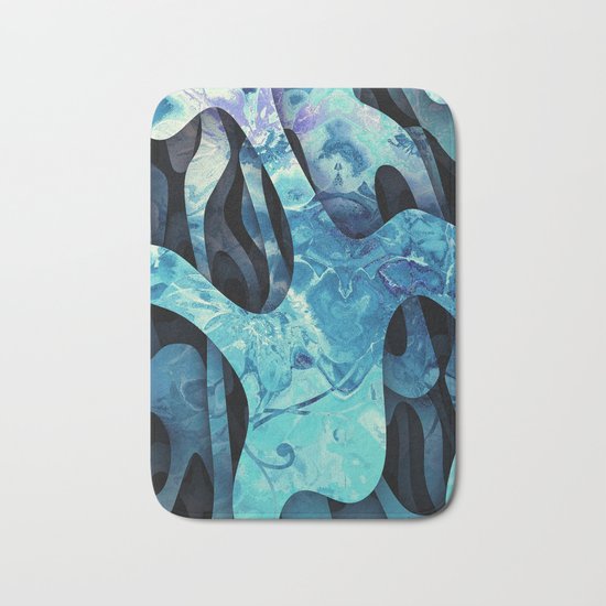 Frozen flowers Bath Mat
