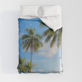 Palm Trees And Sunshine Duvet Cover