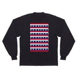 Patriotic Pattern United States Of America USA Long Sleeve T-shirt