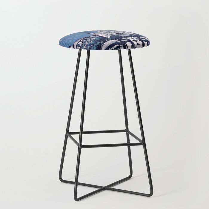 New Orleans Fireworks Iconic Cityscape Bar Stool