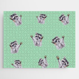 Playful Dancing Raccoons Edition 5 Jigsaw Puzzle