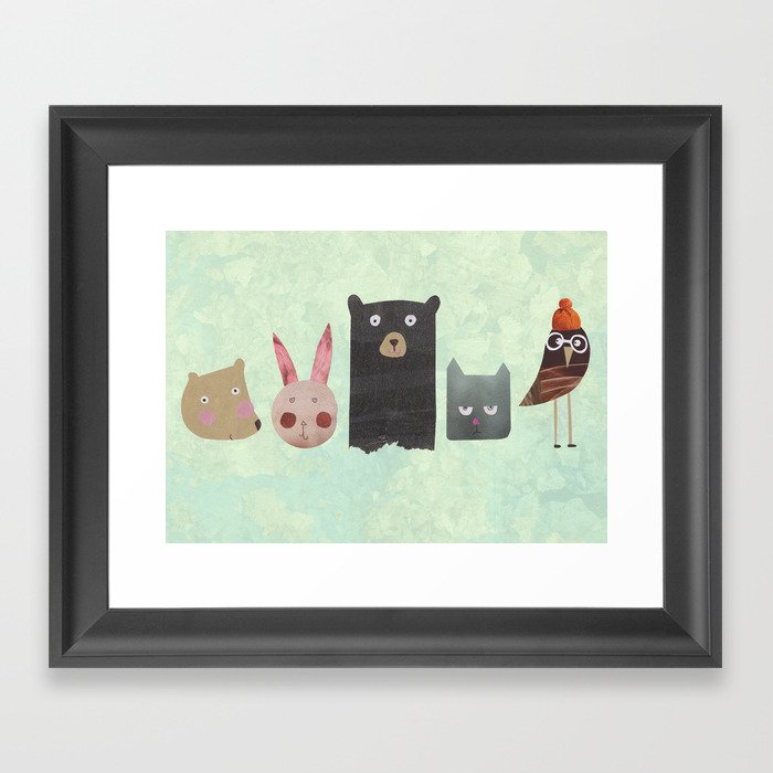 Animal love Framed Art Print