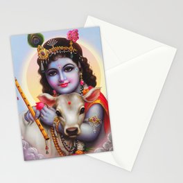 Bal Krishna with his Calf Stationery Card