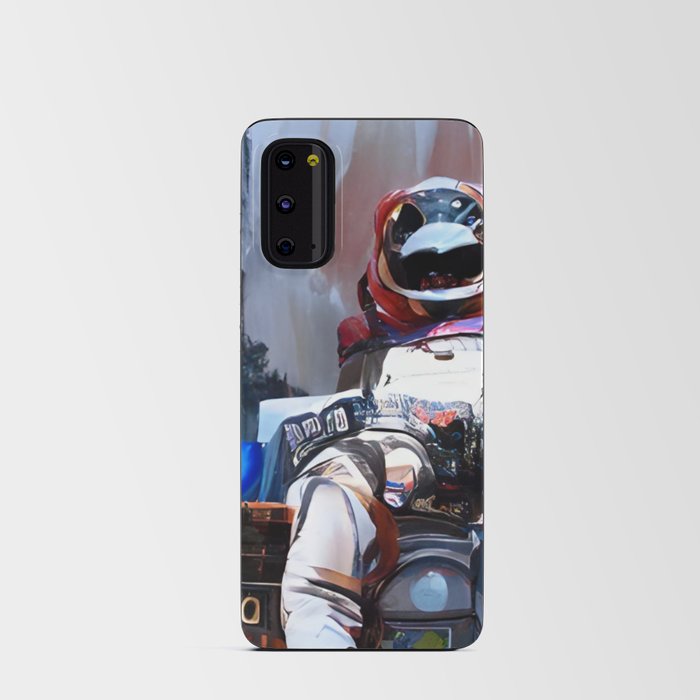 Abstract Astronaut Android Card Case