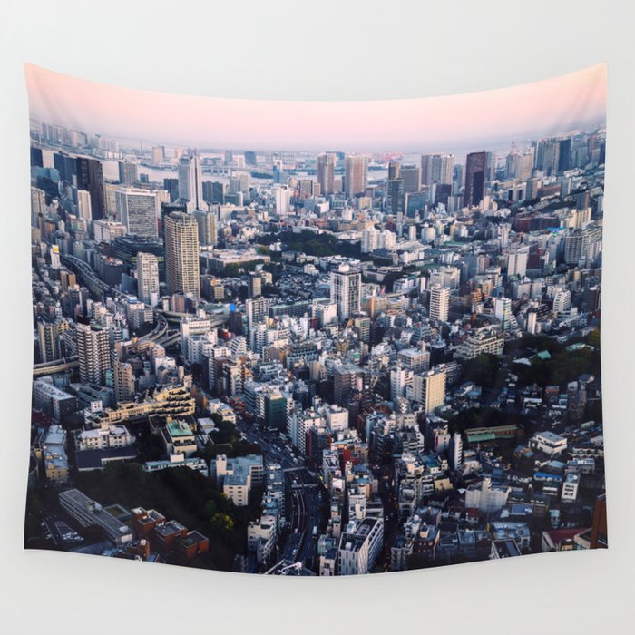 Tokyo City Wall Tapestry