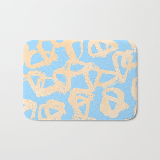 Sweet Life Triangle Dots Orange Sherbet + Blue Raspberry Bath Mat