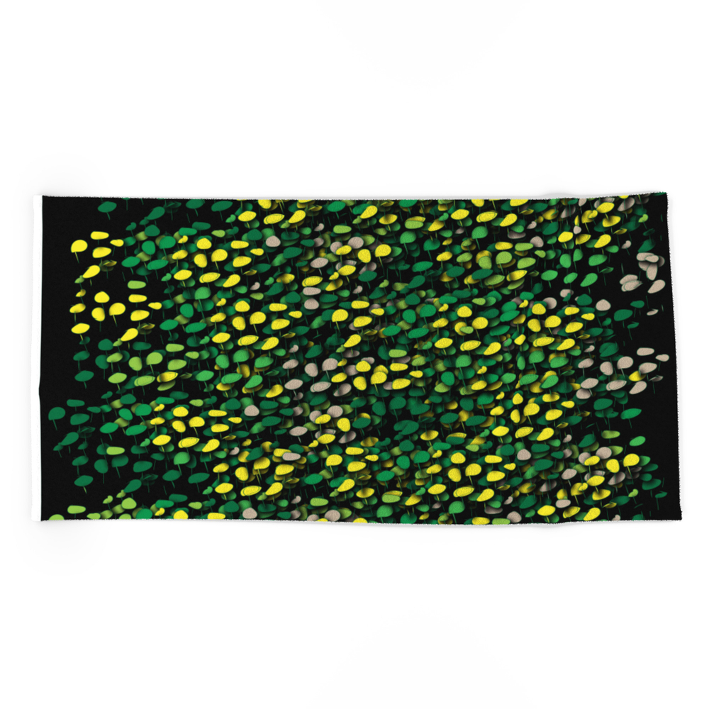 Rest With Me on a Bed of Moss Beach Towel by corkscrewridge