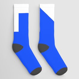 Number 4 (White & Blue) Socks