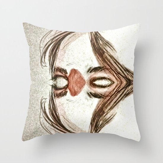 Mirror face Throw Pillow