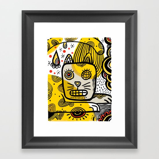 Cat Creole Framed Art Print