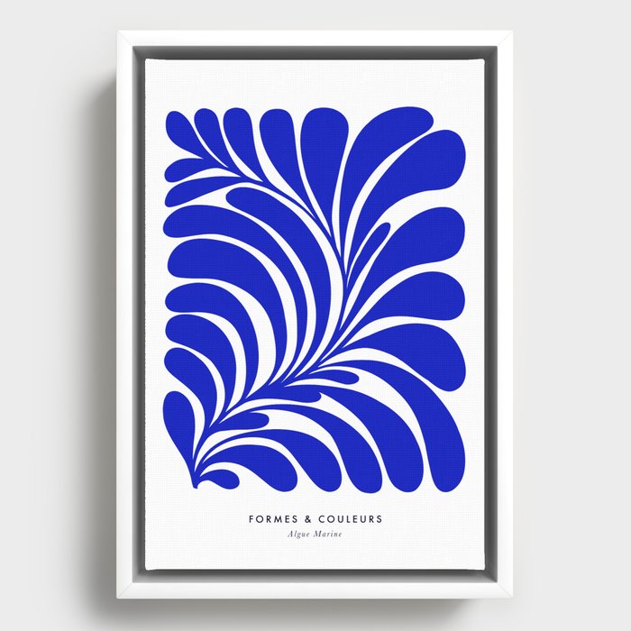 Infinity Blue Leaf - Matisse Framed Canvas