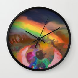 Rainbow Eye Wall Clock