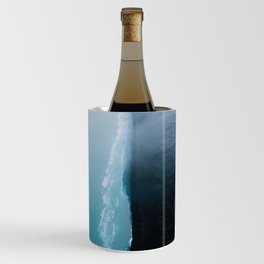 Black sand beach in iceland and blue ocean waves - Landscape Photography Wine Chiller