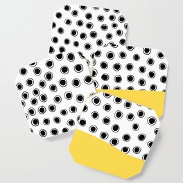 black dots with yellow Coaster