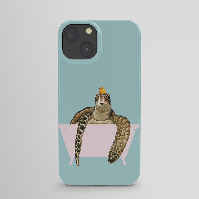 Sea Turtle in Bathtub iPhone Case
