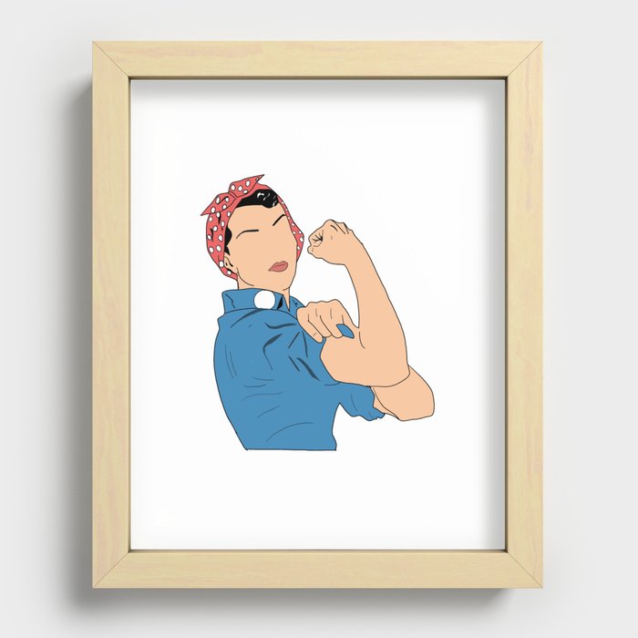 Rosie the Riveter Recessed Framed Print