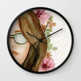 Summer Blooms and Sunshine Wall Clock