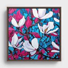 UtopiArt Design - Magnolia  Framed Canvas