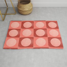 New York Moon Minimalism Living Coral Jester Area & Throw Rug
