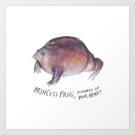 Purple frog Art Print