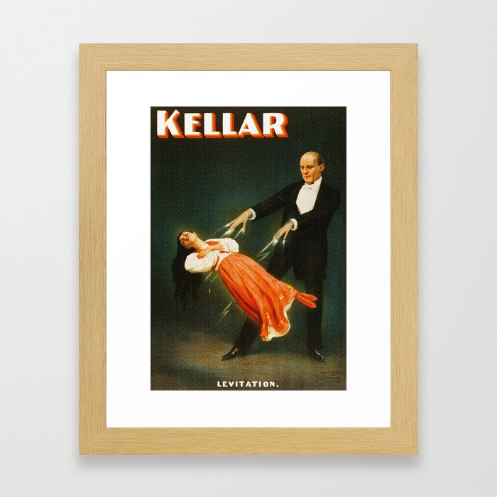 Vintage Kellar Magician - Levitation Framed Art Print