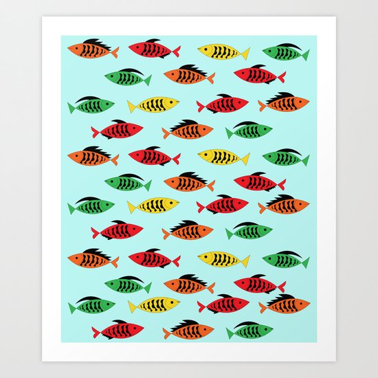 fish pattern Art Print