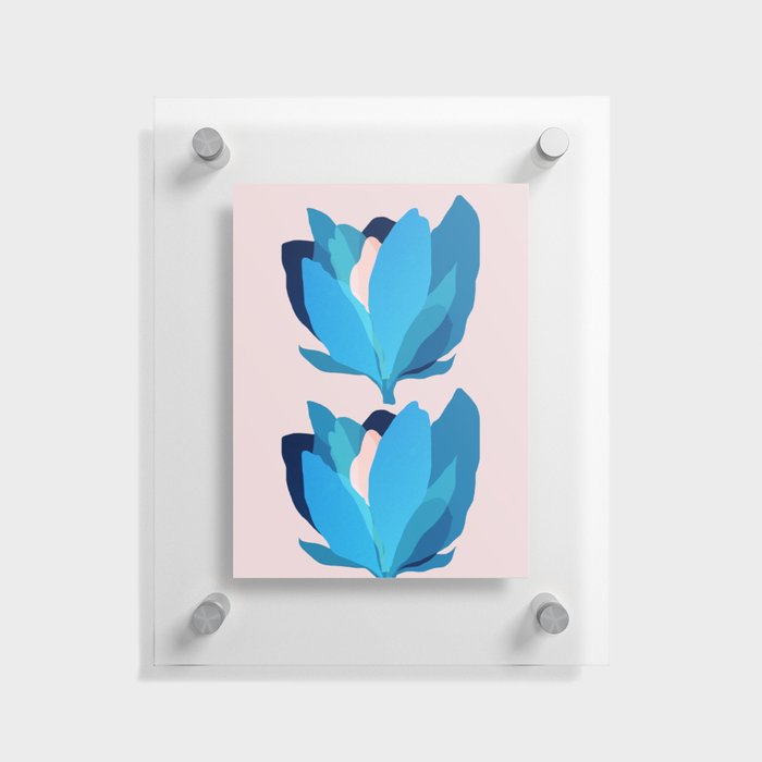Abstraction_FLOWER_BLUE_BLOSSOM_BLOOM_BEAUTY_POP_ART_0505A Floating Acrylic Print