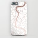 White On Rosegold London Street Map Art Print By Mapmaker