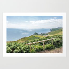 Dorset coast panoramic view Art Print