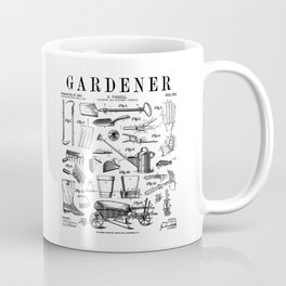 Gardener Gardening Garden Plant Tools Vintage Patent Print Mug