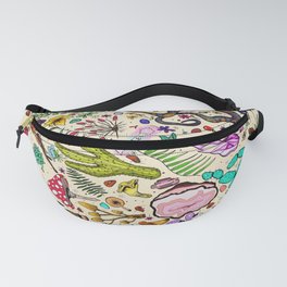 Pisces Pride Flash Botanical  Fanny Pack | Mushrooms, Trans, Succulent, Flashsheet, Pride, Plants, Psychedelic, Painting, Crystals, Lgbtqia 