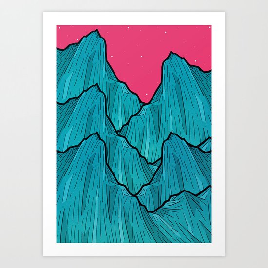 Mountains of Waves Art Print