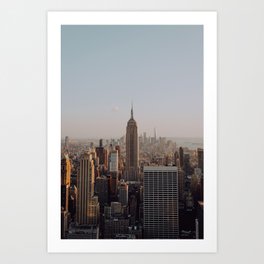 New York City Manhattan Sunset Art Print