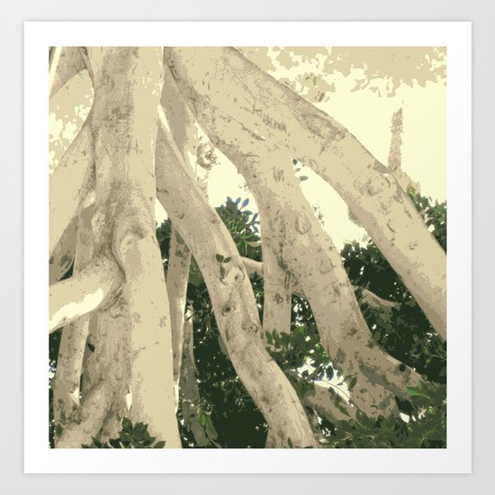TWIGGY PICKING UP LEAVES LOL Art Print
