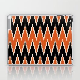 Chevron Pattern 533 Black and Orange Laptop Skin