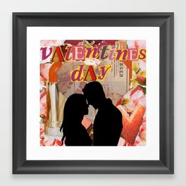Valentine's Day Collage Framed Art Print
