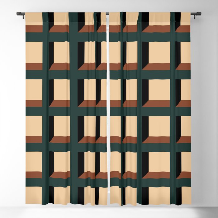 Minimalist 3D Pattern X Blackout Curtain