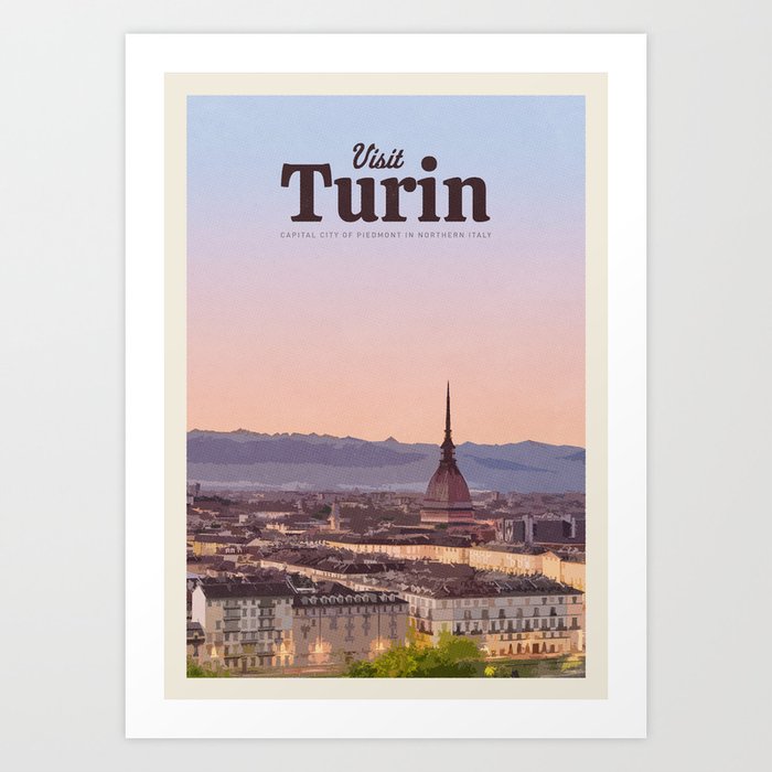Visit Turin   Art Print