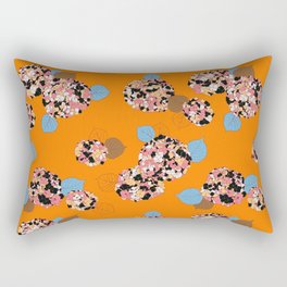 Orange hydrangea Rectangular Pillow