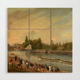 A Boat Race on the River Isis by John Whessell (1822) Wood Wall Art