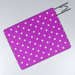 Steel Pink - polka 6 Picnic Blanket