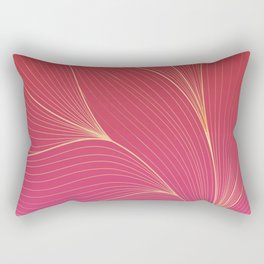 The Pinks and Gold Leaves  Rectangular Pillow