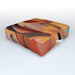 Sacred Fire Dream Abstract Art by Emmanuel Signorino Outdoor Floor Cushion